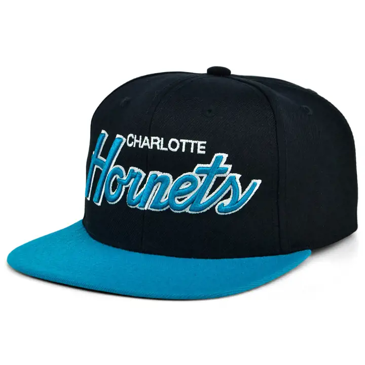 Charlotte Hornets NBA Classic Script Snapback noir/sarcelle/vert H