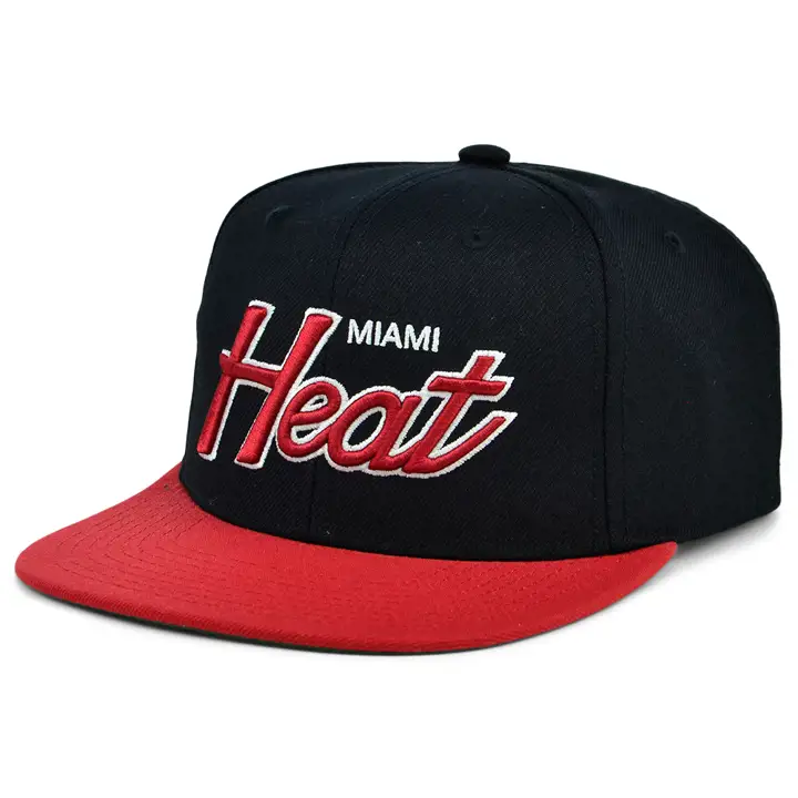 Casquette Snapback Miami Heat NBA Classic Script noire/rouge/verte HWC