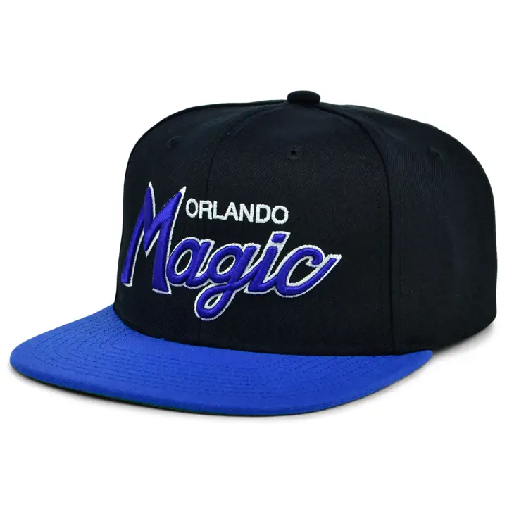 Casquette réglable Orlando Magic NBA Classic Script noire/bleue/verte HWC