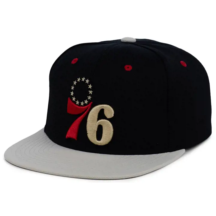 Casquette Philadelphia 76ers NBA Pin Drop Snapback noir/ivoire/rouge