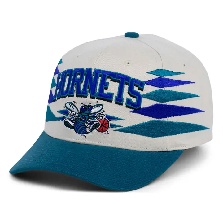 Charlotte Hornets NBA Off White Diamond Pro Crown ivoire/sarcelle/o