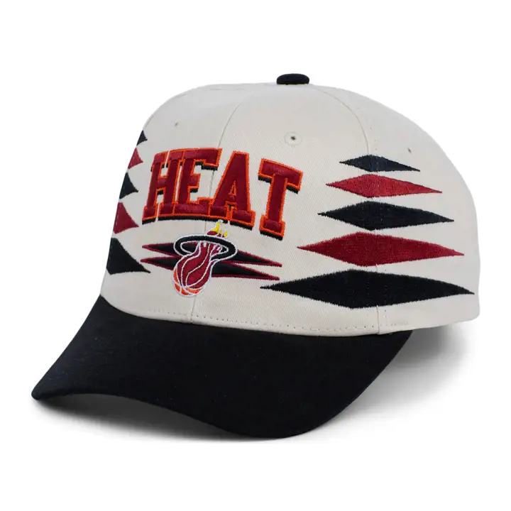Miami Heat NBA Off White Diamond Pro Crown ivo/blk/grn HWC