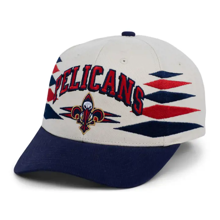 New Orleans Pelicans NBA Off White Diamond Pro Crown ivo/nav