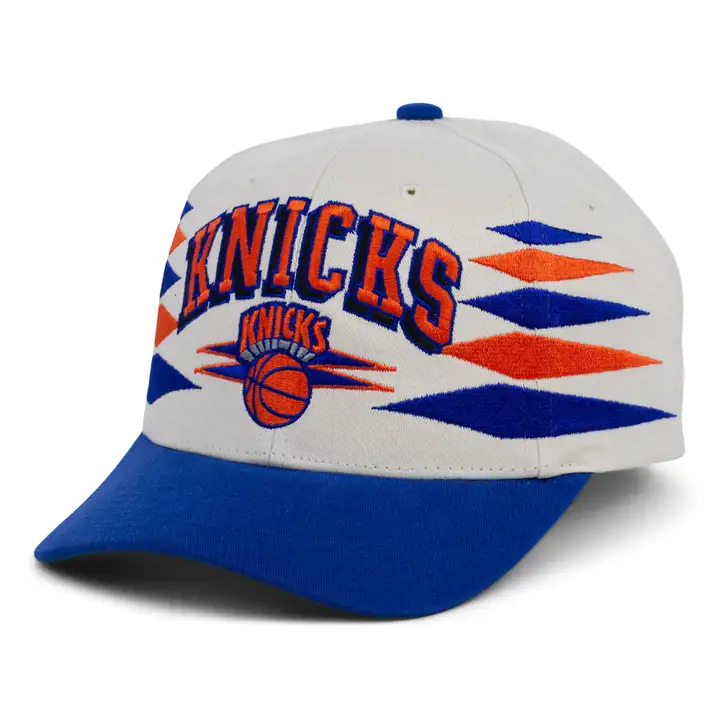 New York Knicks NBA Off White Diamond Pro Crown ivo/bleu/vert