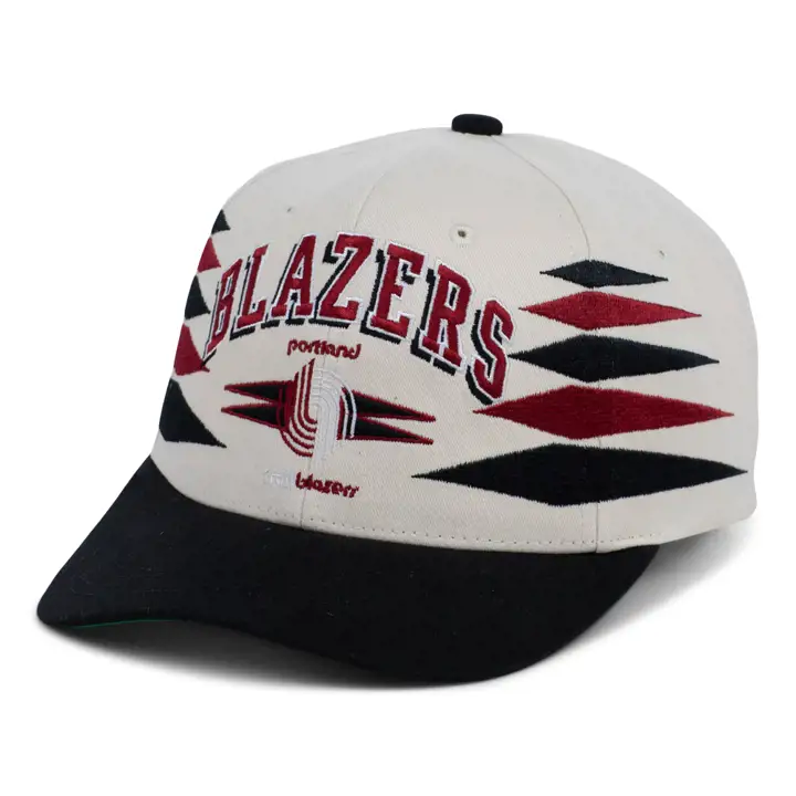 Portland Trail Blazers NBA Off White Diamond Pro Crown ivo/b