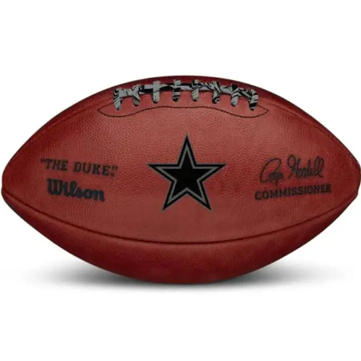 "Ballon de football métallique Dallas Cowboys « The Duke » marron/noir/gris"