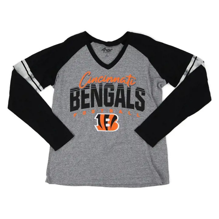 T-shirt manches longues NFL Cincinnati Bengals Franchise Femme 21 gris