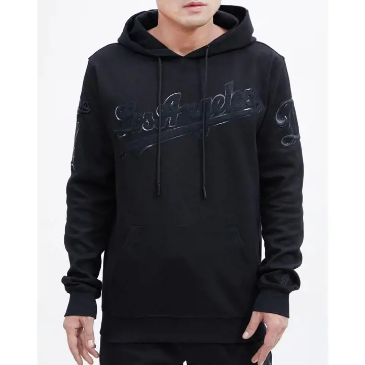 Los Angeles Dodgers MLB Pro Triple Black Patch Hoodie noir
