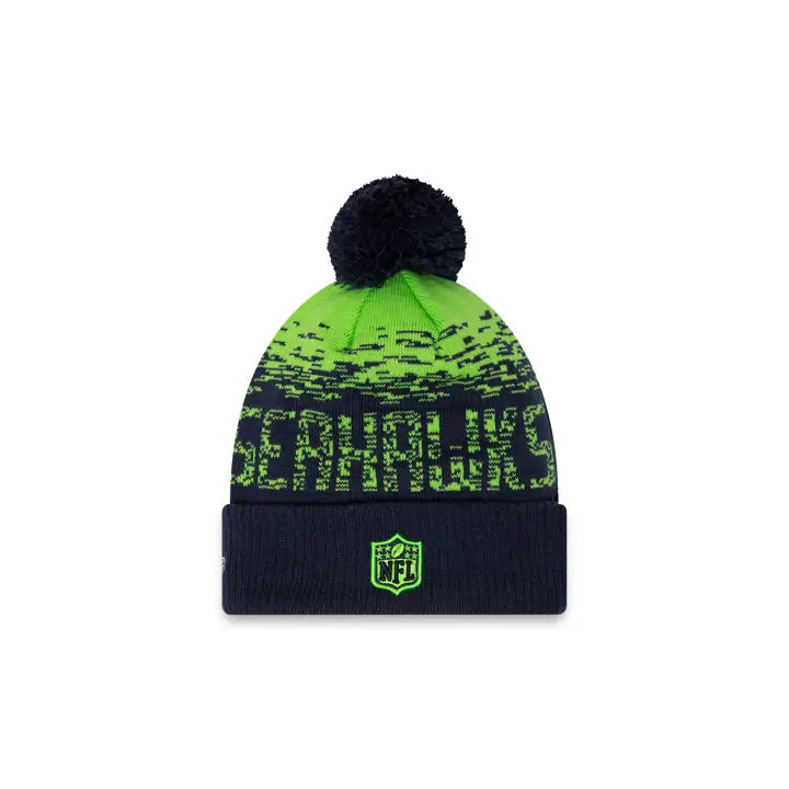 Bonnet manchette NFL SEAHAWKS bleu marine