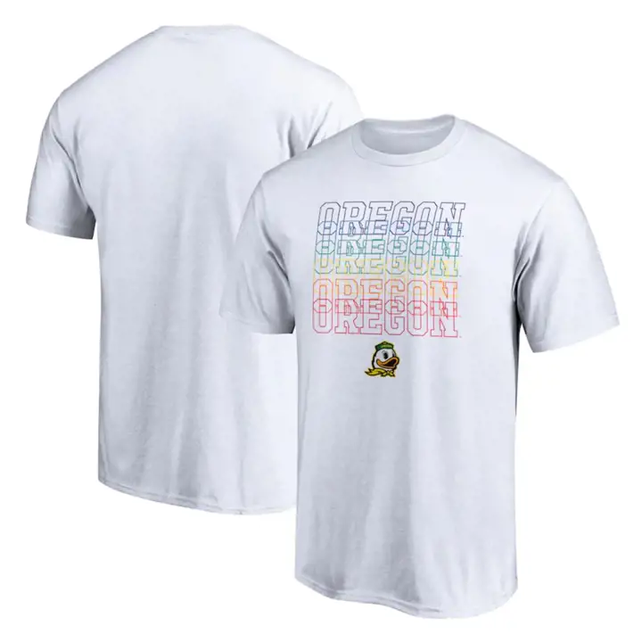 T-shirt fierté scolaire NCAA Oregon Ducks 2F 22 blc