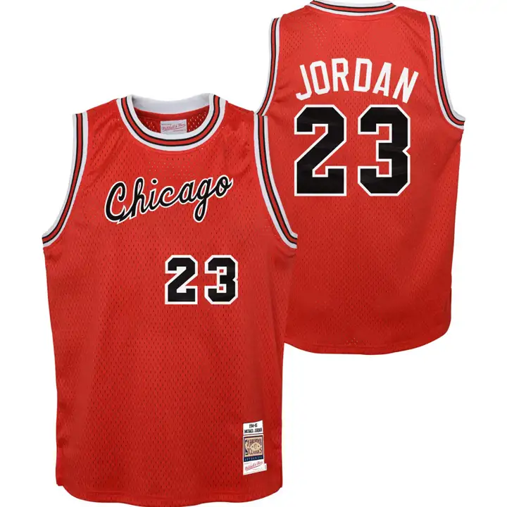 BULLS NBA Maillot Authentique Jeune M&N Impression Écran Michael Jo