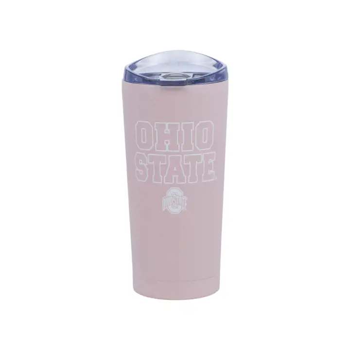 Gobelet de 20 oz Ohio State Buckeyes - Pochoir gris/blanc