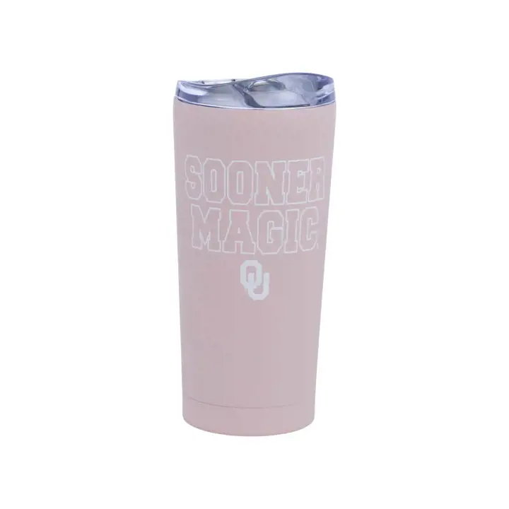 Gobelet de 20 oz Oklahoma Sooners - Pochoir gris/blanc