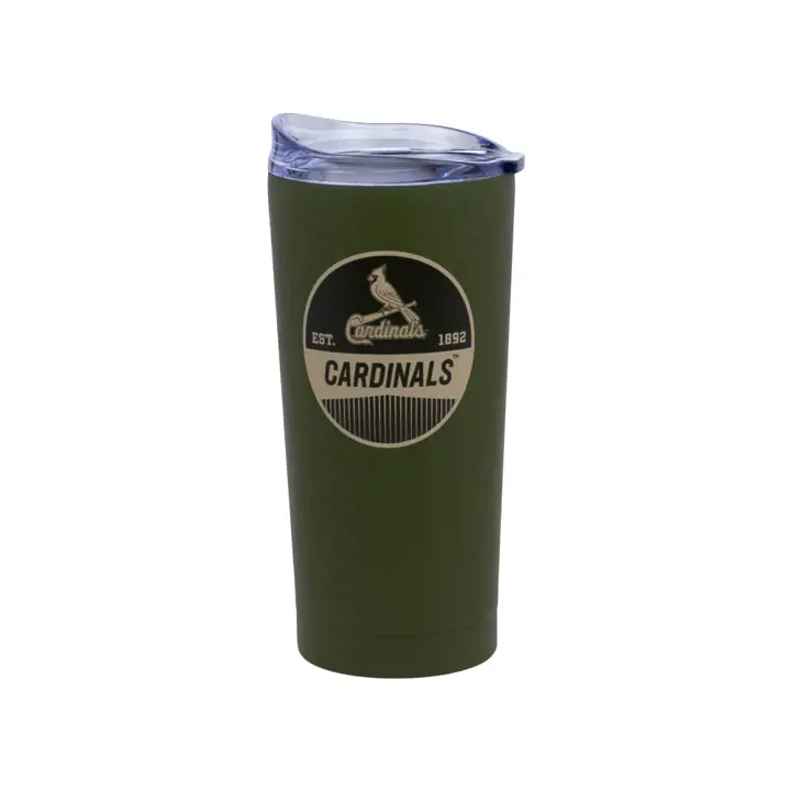 Gobelet de 20 oz des Cardinals de St. Louis - Badge vert