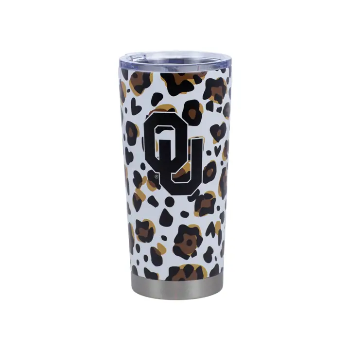 Gobelet de 20 oz des Oklahoma Sooners - Imprimé léopard