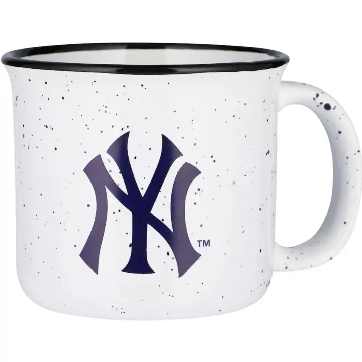 Tasse à café New York Yankees 443 ml, modèle Campfire, blanc/bleu marine