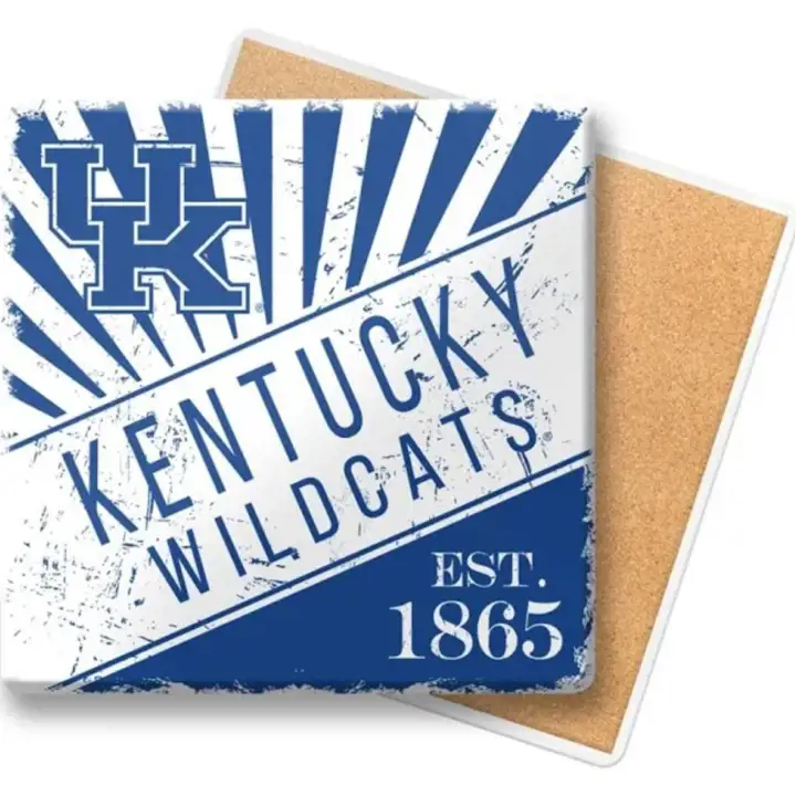 Sous-verres en pierre Kentucky Wildcats Burst bleu/blanc
