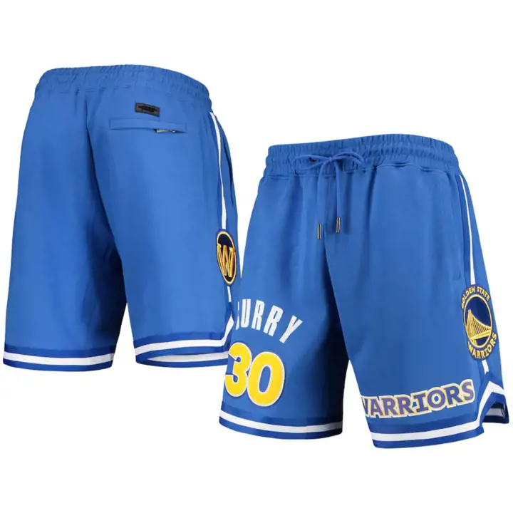 Short bleu de joueur NBA Golden State Warriors Stephen Curry