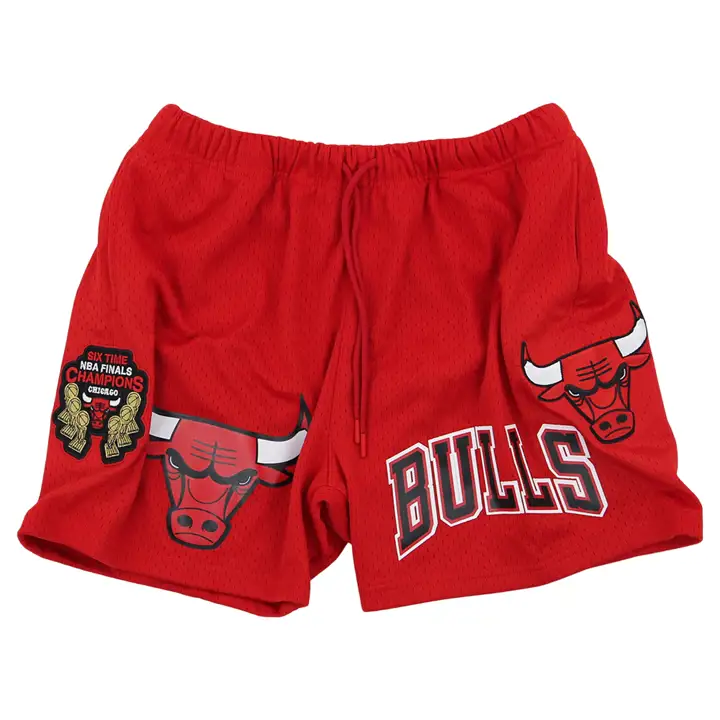 Short NBA Chicago Bulls en mesh 4 pouces IS Rouge