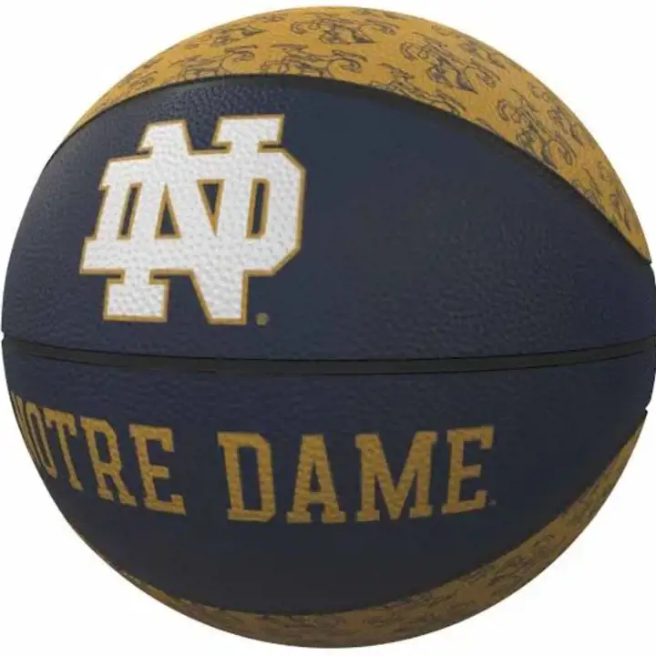Mini ballon de basket en caoutchouc marine Notre Dame Fighting Irish 91MR