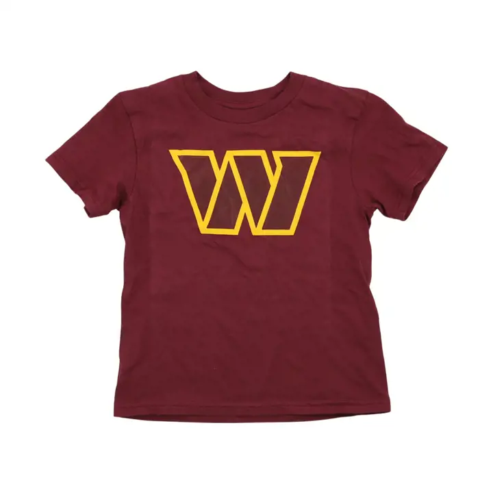 T-shirt pour enfants Commanders NFL logo principal rouge