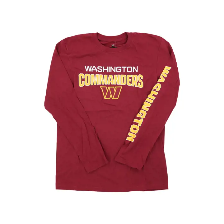T-shirt à manches longues de la NFL Washington Commanders bordeaux