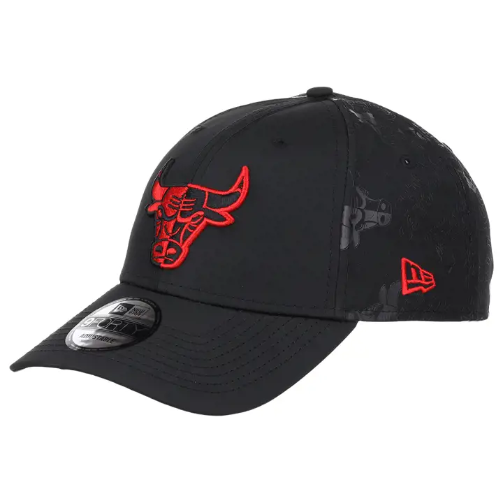 Casquette 9FORTY mi-monogramme NBA Chicago Bulls noire