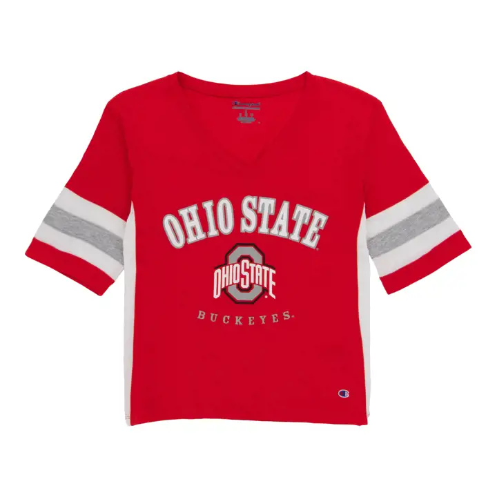 T-shirt universitaire Ohio State Buckeyes NCAA pour femme 22 rouge