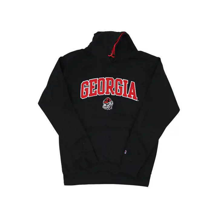 Georgia Bulldogs Sweat à capuche NCAA Arch & Logo noir
