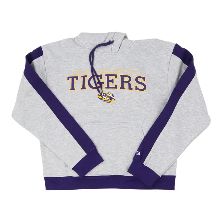 L.S.U. Sweat à capuche rayé pour femme NCAA 22 gris/violet