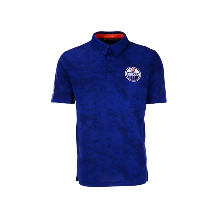 Polo de performance LNH RINK des Oilers d'Edmonton, Marine, de marque LNH