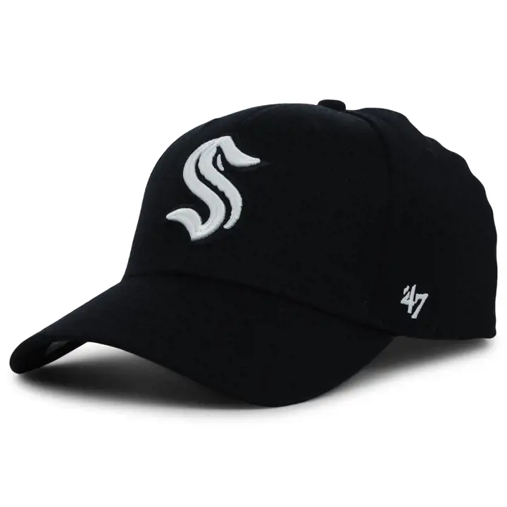 Seattle Kraken LNH BW Coup d'envoi Extensible noir/blanc