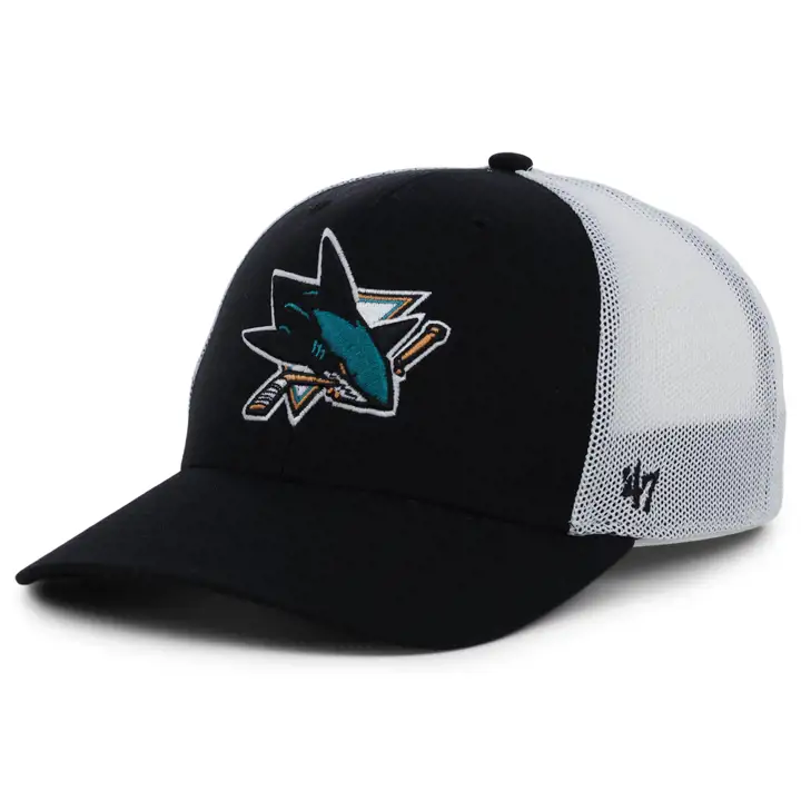 Casquette San Jose Sharks NHL Trophy Mesh Stretch noir/blanc