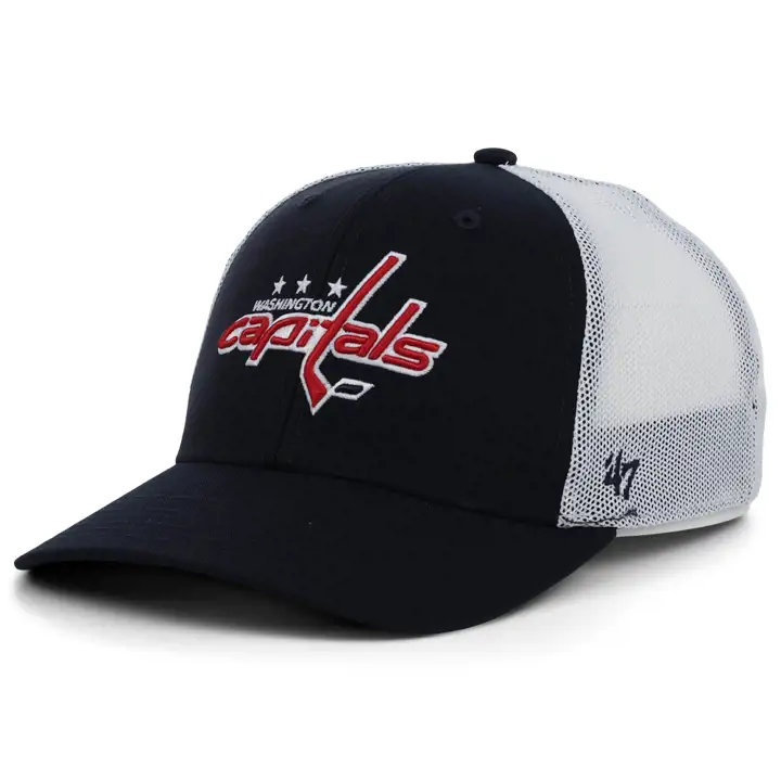 Casquette en maille extensible Washington Capitals LNH Trophy bleu marine/blanc