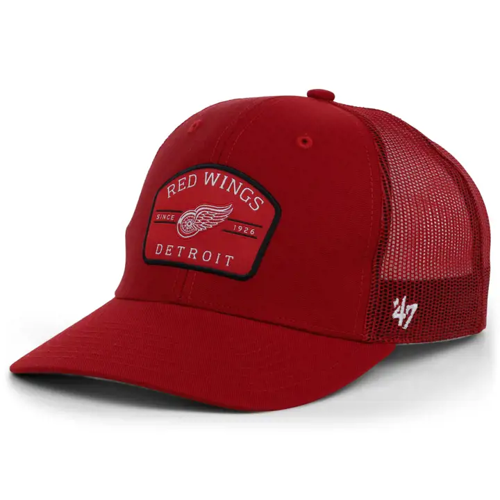 Casquette de baseball en filet Detroit Redwings NHL Trucker rouge