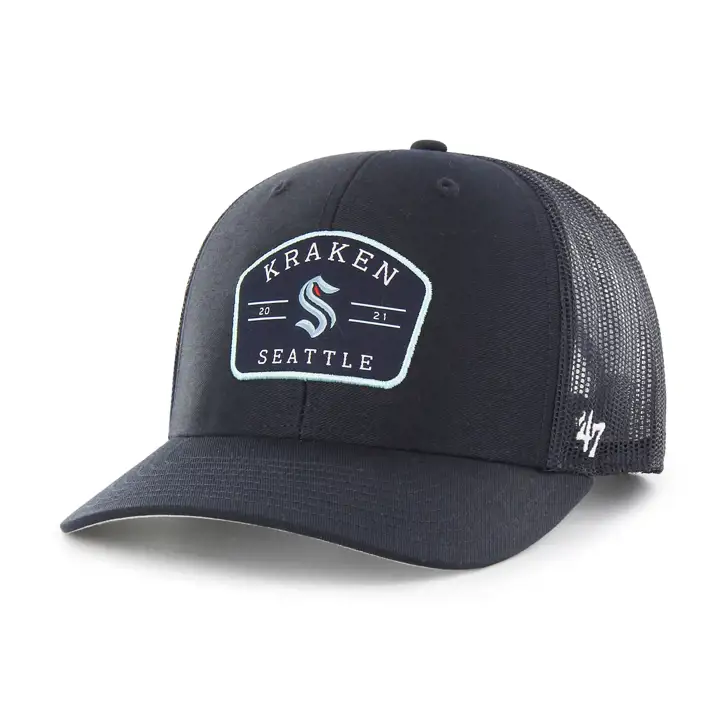Casquette filet Seattle Kraken NHL Primer Trucker bleu marine