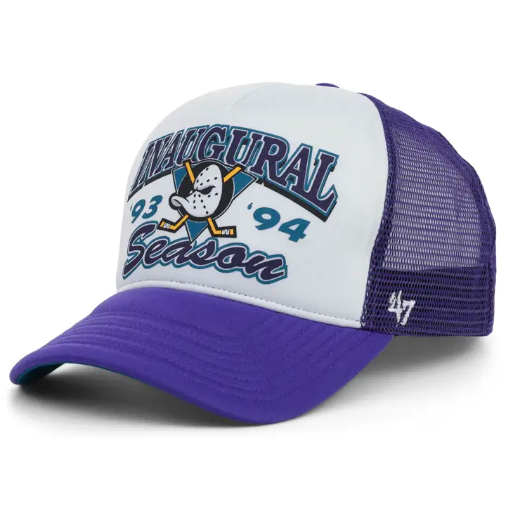 ANAHEIM DUCKS NHL Casquette Trucker à Façade en Mousse Champs sarcelle
