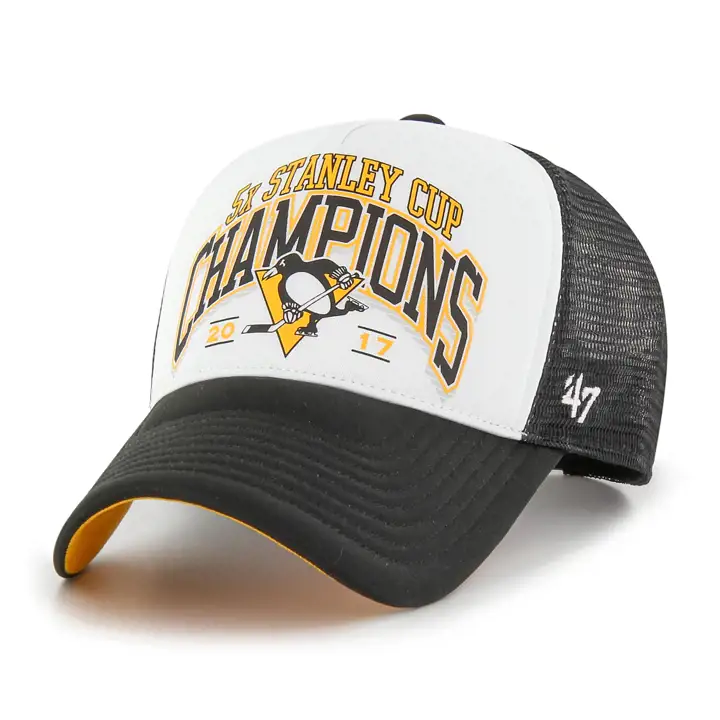 PITTSBURGH PENGUINS NHL Casquette filet avec mousse à l'avant Champions noire