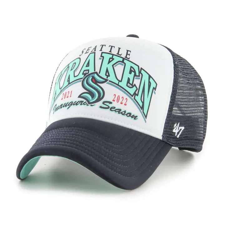 Casquette filet homme SEATTLE KRAKEN NHL mousse et filet bleu marine