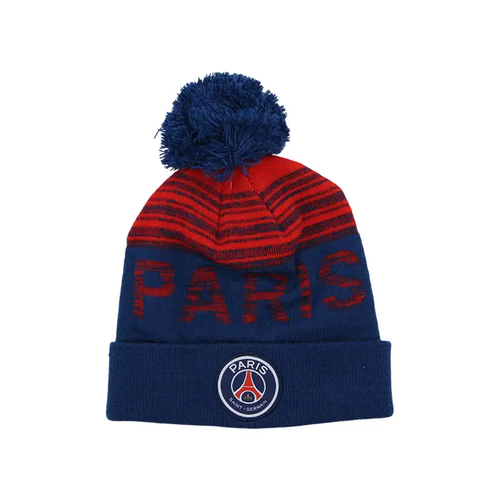 Bonnet d'hiver Paris Saint-Germain bleu marine/rouge