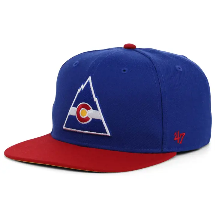 Colorado Rockies Écusson latéral LNH Casquette ajustée Bouclier LNH rouge