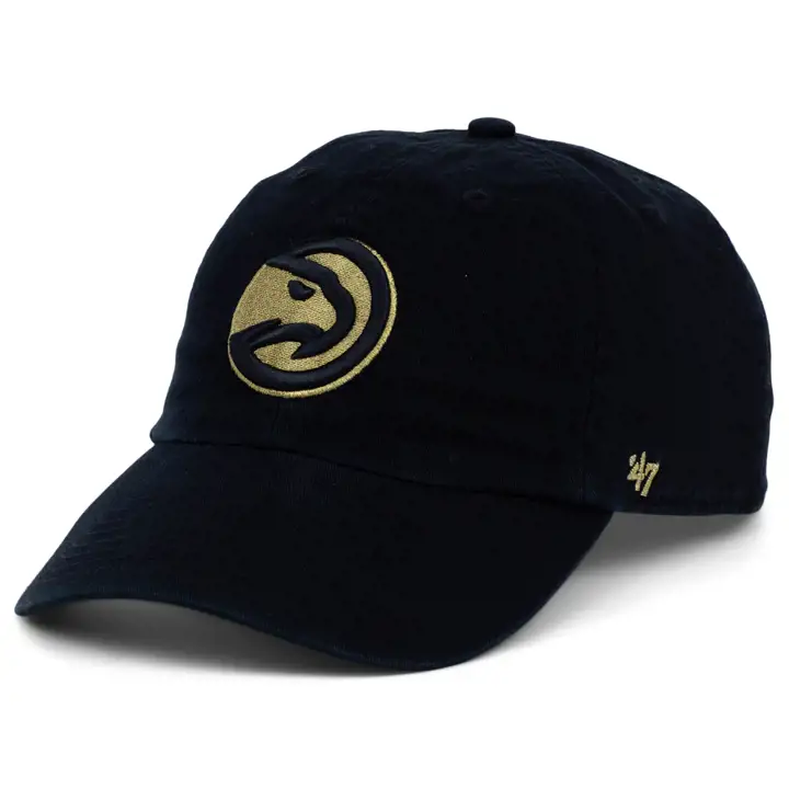 Casquette réglable NBA '47 Met Gold Clean Up BLK des ATLANTA HAWKS