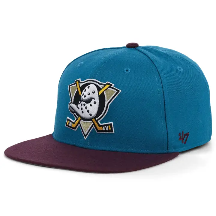 Anaheim Ducks LNH Vintage Écusson latéral Pro SC CHamps sarcelle/vio