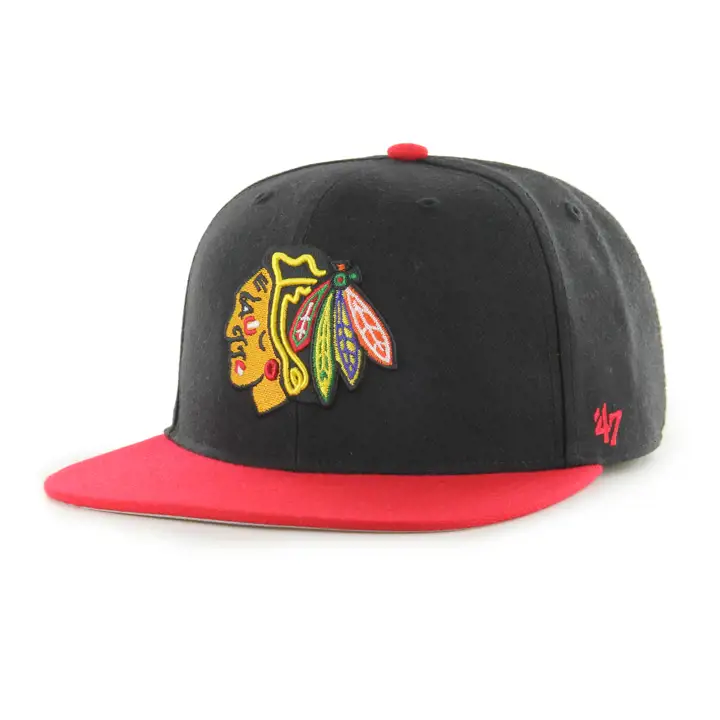 Chicago Blackhawks LNH écusson latéral vintage Pro SC CHamps rouge/