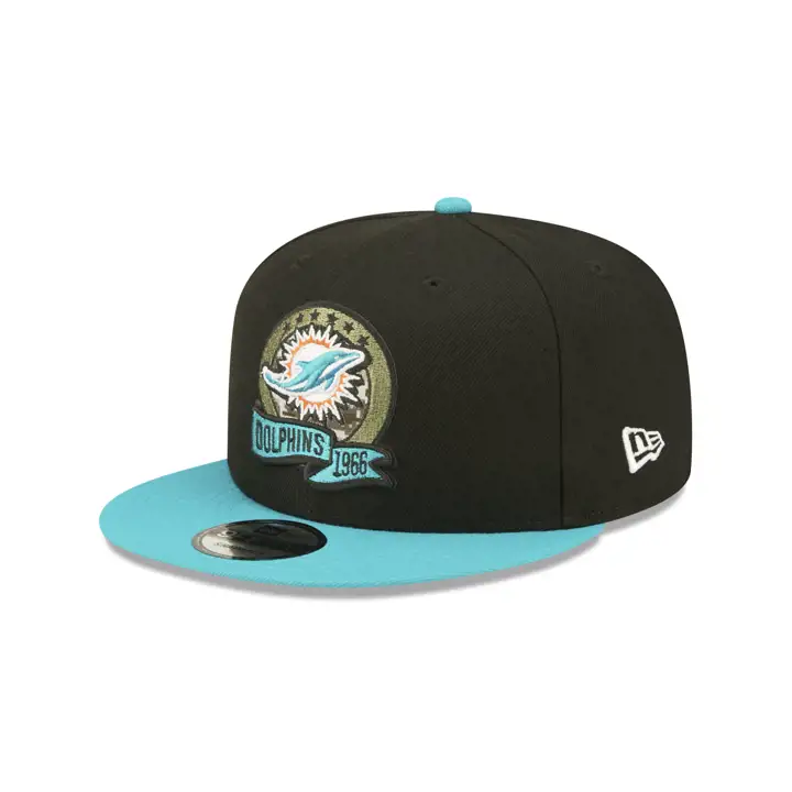 Miami Dolphins 22 NFL Salute to Service 9FIFTY noir/aqua