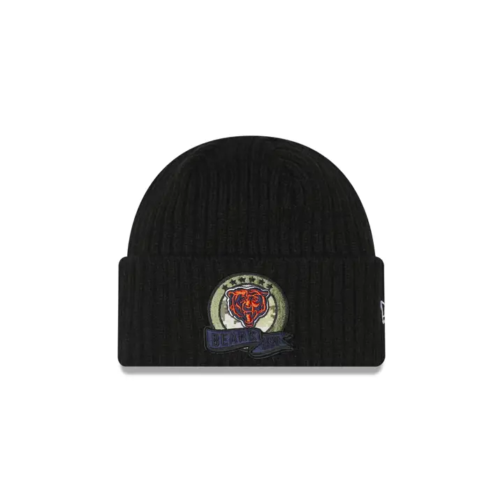 Chicago Bears 22 NFL Salute to Service Bonnet Tricot Noir