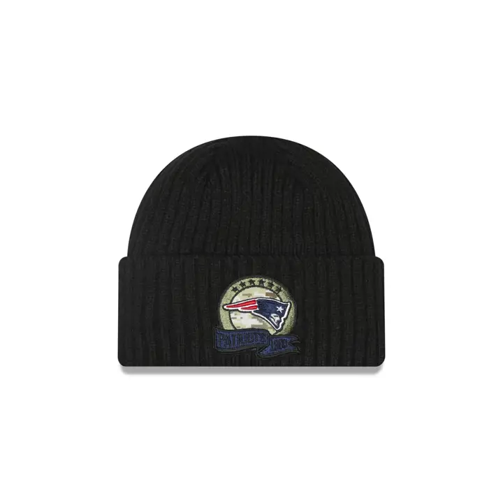 New England Patriots 22 NFL Salute to Service Bonnet Tricoté noir