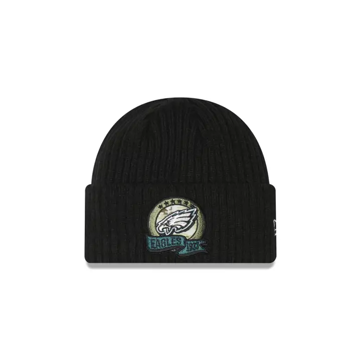 Philadelphia Eagles 22 NFL Salute to Service Bonnet tricoté noir