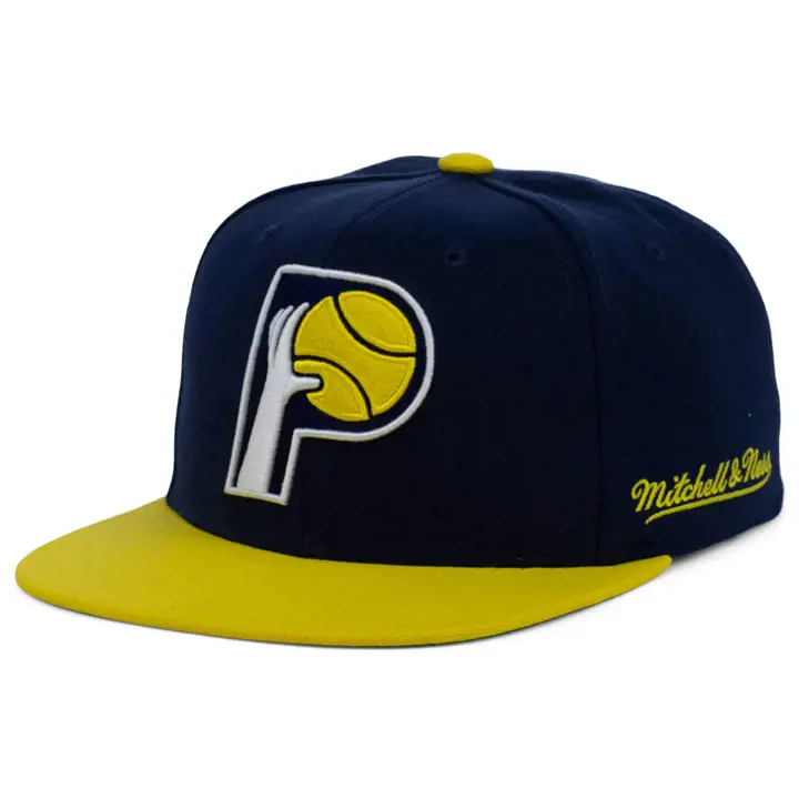 Casquette ajustée basique des Indiana Pacers de la NBA HWC marine/jaune/vert