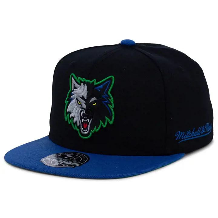 Casquette ajustée basique Minnesota Timberwolves NBA MN noire/bleue/verte HWC